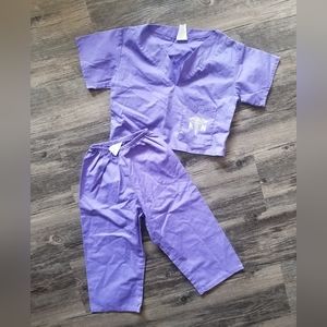 Kids Purple Nurse Costume Set